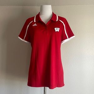 Adidas Wisconsin Badger Golf Polo Shirt